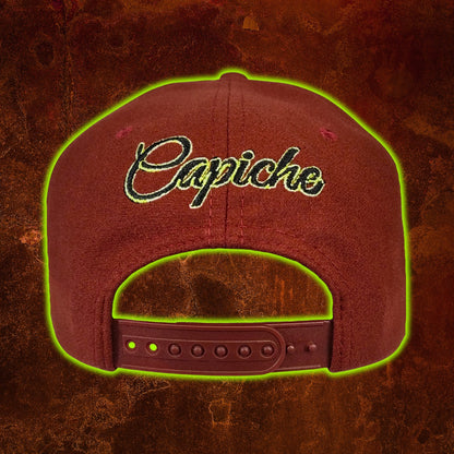 They're Coming Snapback - Rust Red Felt Fabric