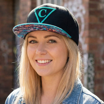 Snapback Animix - Czarny/Aqua