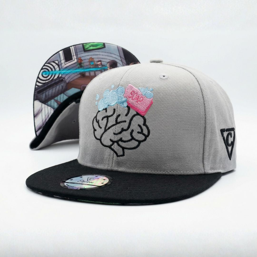Gorra Snapback Brainwashed - Gris / Negra
