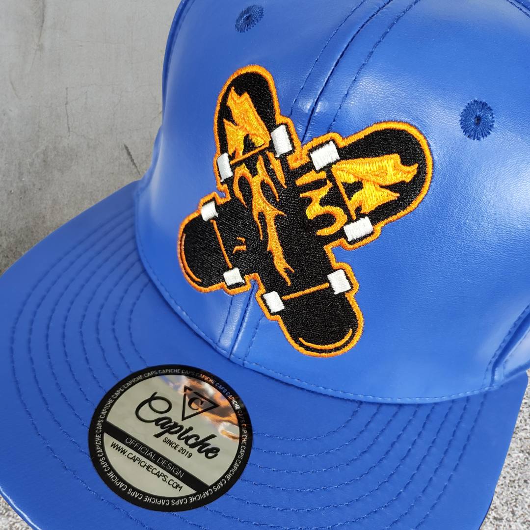 Ride With Us Snapback - Blue Artificial Leather