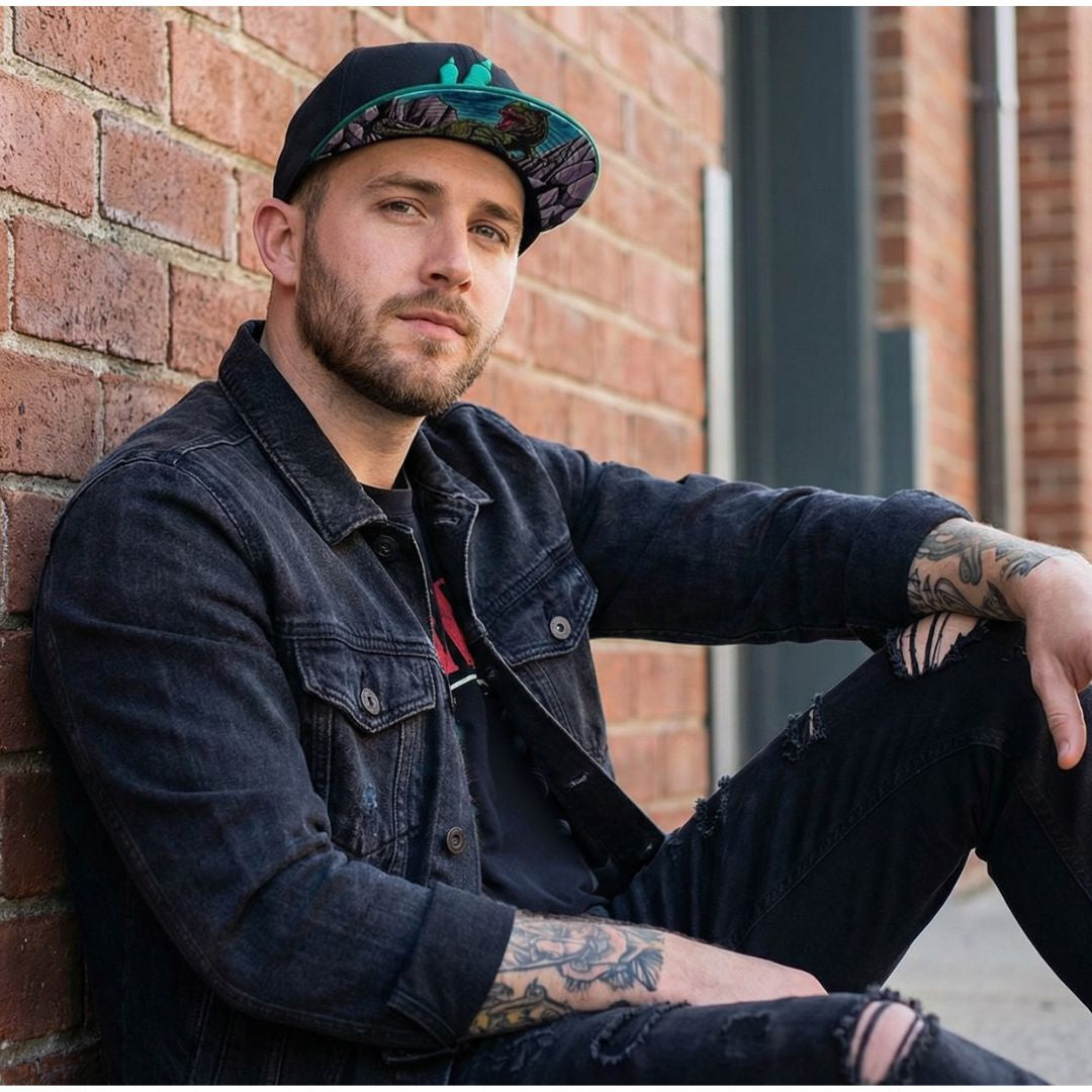 T-rex Snapback - Zwart/Groen