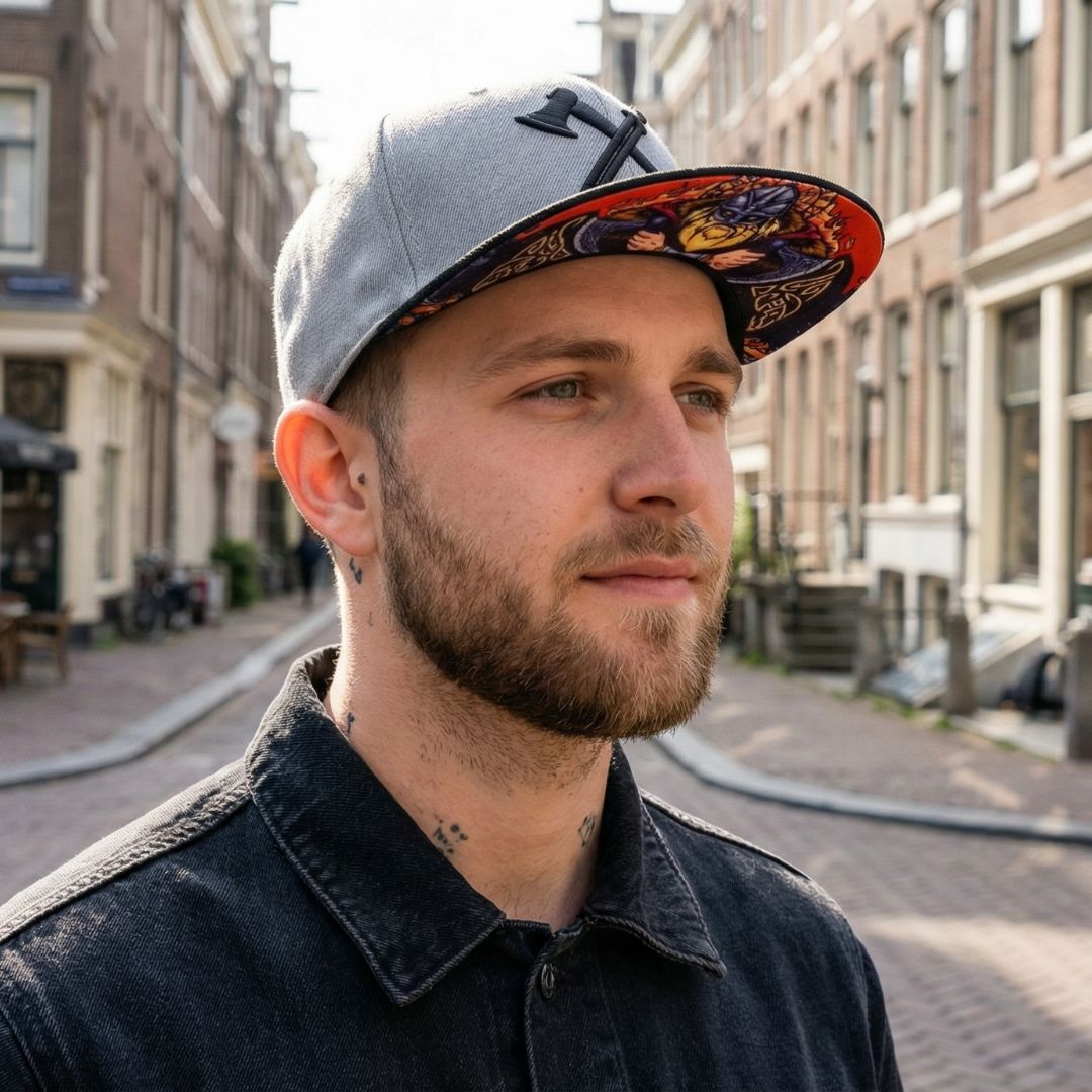 Lo snapback Viking - Grigio/Nero