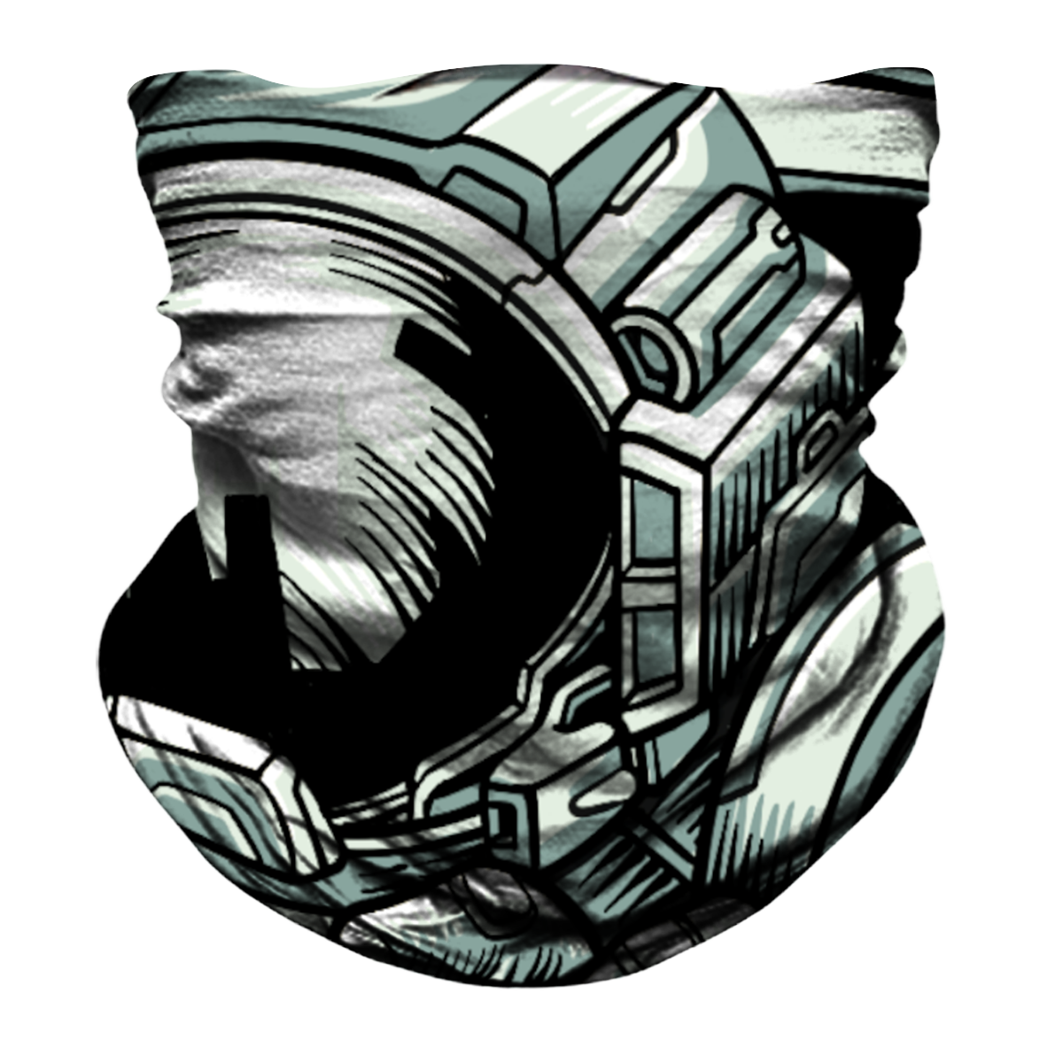 Astronaut in Space Biker Mask - Grey