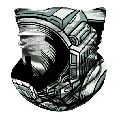 Astronaut in Space Biker Mask - Grey
