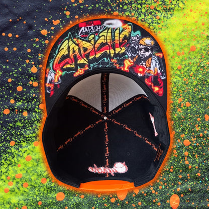 Beatboxer Snapback - Black/Orange Ombre