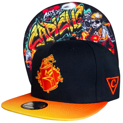 Beatboxer Snapback - Black/Orange Ombre