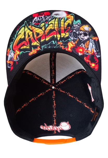 Beatboxer Snapback - Black/Orange Ombre