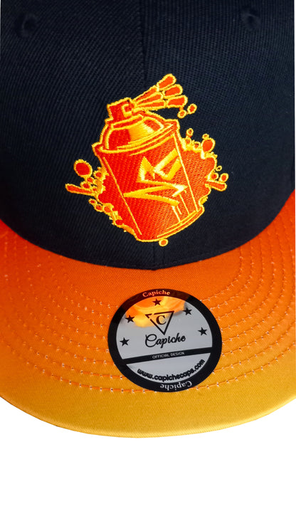 Beatboxer Snapback - Black/Orange Ombre