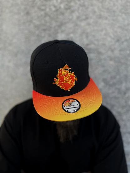 Beatboxer Snapback - Black/Orange Ombre