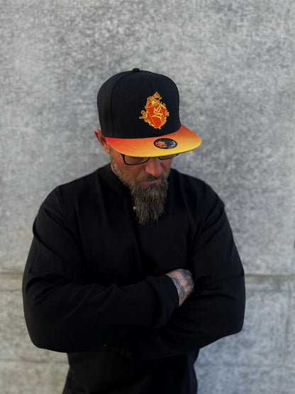 Beatboxer Snapback - Black/Orange Ombre