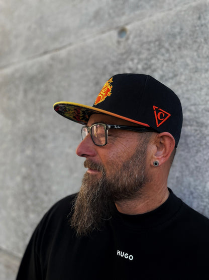 Beatboxer Snapback - Black/Orange Ombre