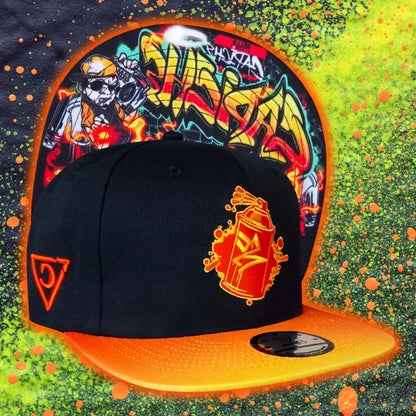 Beatboxer Snapback - Black/Orange Ombre