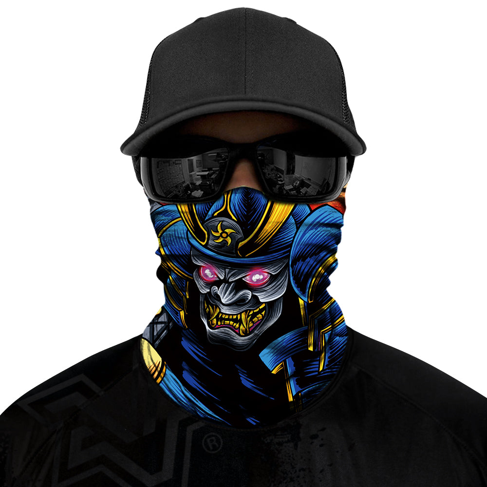 Blue Samurai Biker Mask - Blue - Capiche Caps Biker Mask