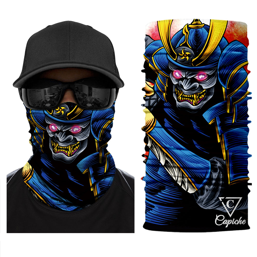 Blue Samurai Biker Mask - Blue - Capiche Caps Biker Mask