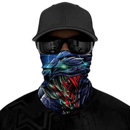 Basilisk Biker Mask - Blue