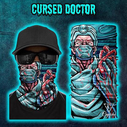 Cursed Doctor Biker Mask - Blue