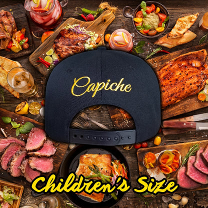 Black Kids Snapback with Gold Glitter Brim from Harry Potter Inspired Collection from Capiche Caps