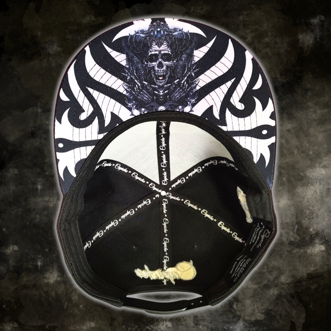 Cappellino Snapback Tribal Skull - Nero/Filo spinato