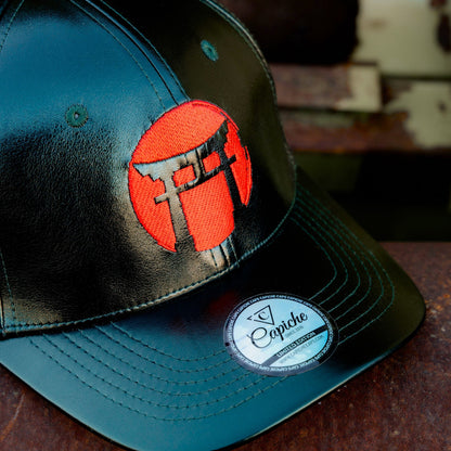 LIMITED EDITION Chrome Samurai Curved Cap - Deep Green Oil Crackling Metallic