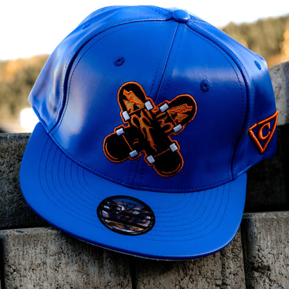 [JAN 9] Ride With Us Snapback - Blue Artificial Leather