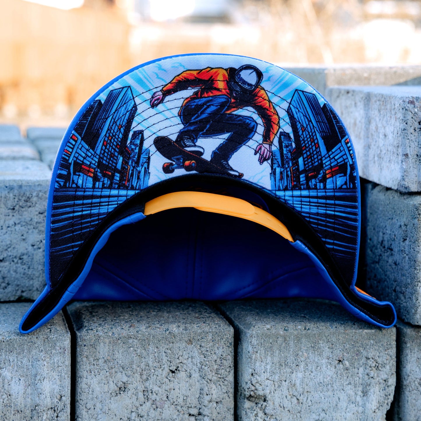 [JAN 9] Ride With Us Snapback - Blue Artificial Leather