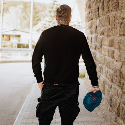 Zodiac Sagittarius Snapback - Petrol Blue Felt