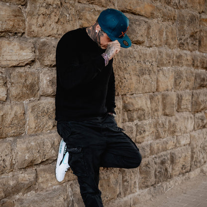 Zodiac Sagittarius Snapback - Petrol Blue Felt