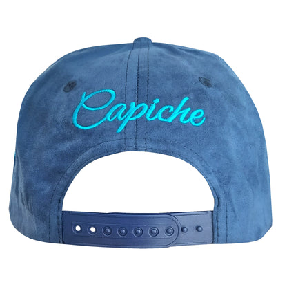 Blue Samurai Snapback - Suede/Golden Thread - Capiche Caps Snapback