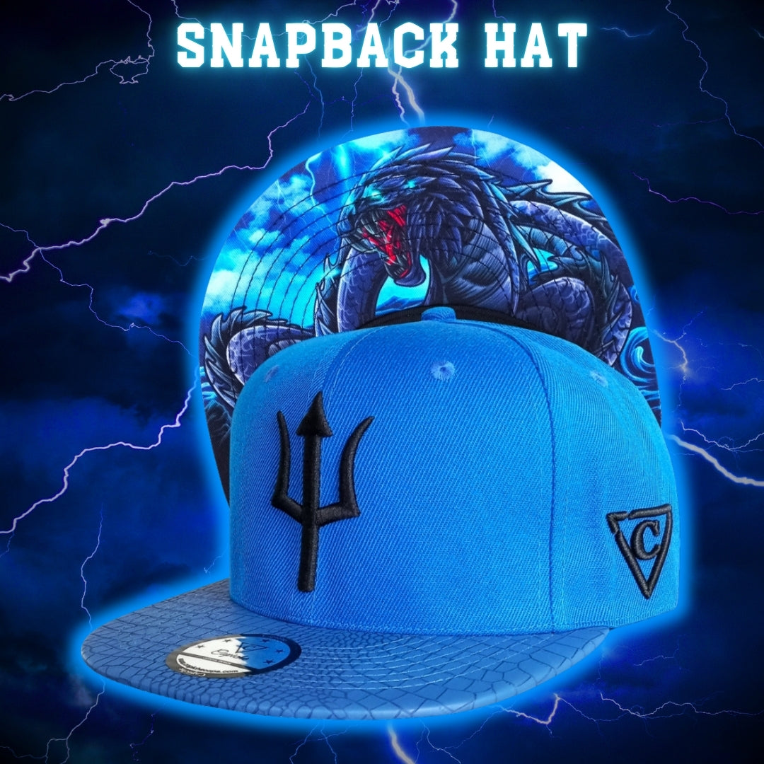 Basilisk Snapback - Blue & Artificial Leather