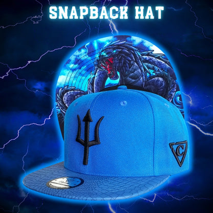 Basilisk Snapback - Blue & Artificial Leather