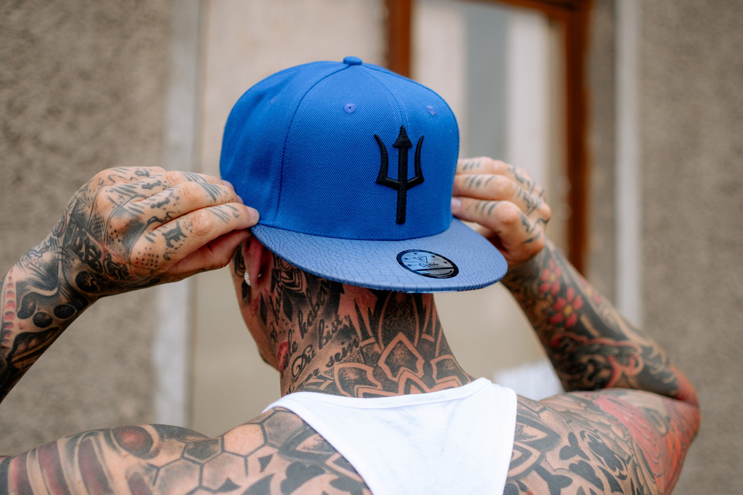 Basilisk Snapback - Blue & Artificial Leather