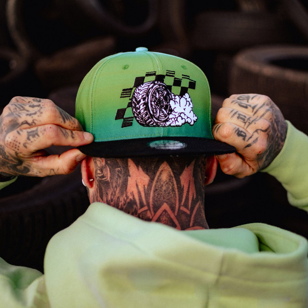 Capiche Drift Snapback - Green Ombre | CAPICHE CAPS