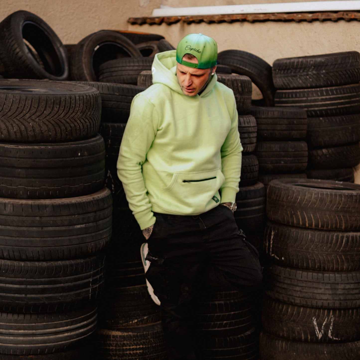 Capiche Drift Snapback - Green Ombre