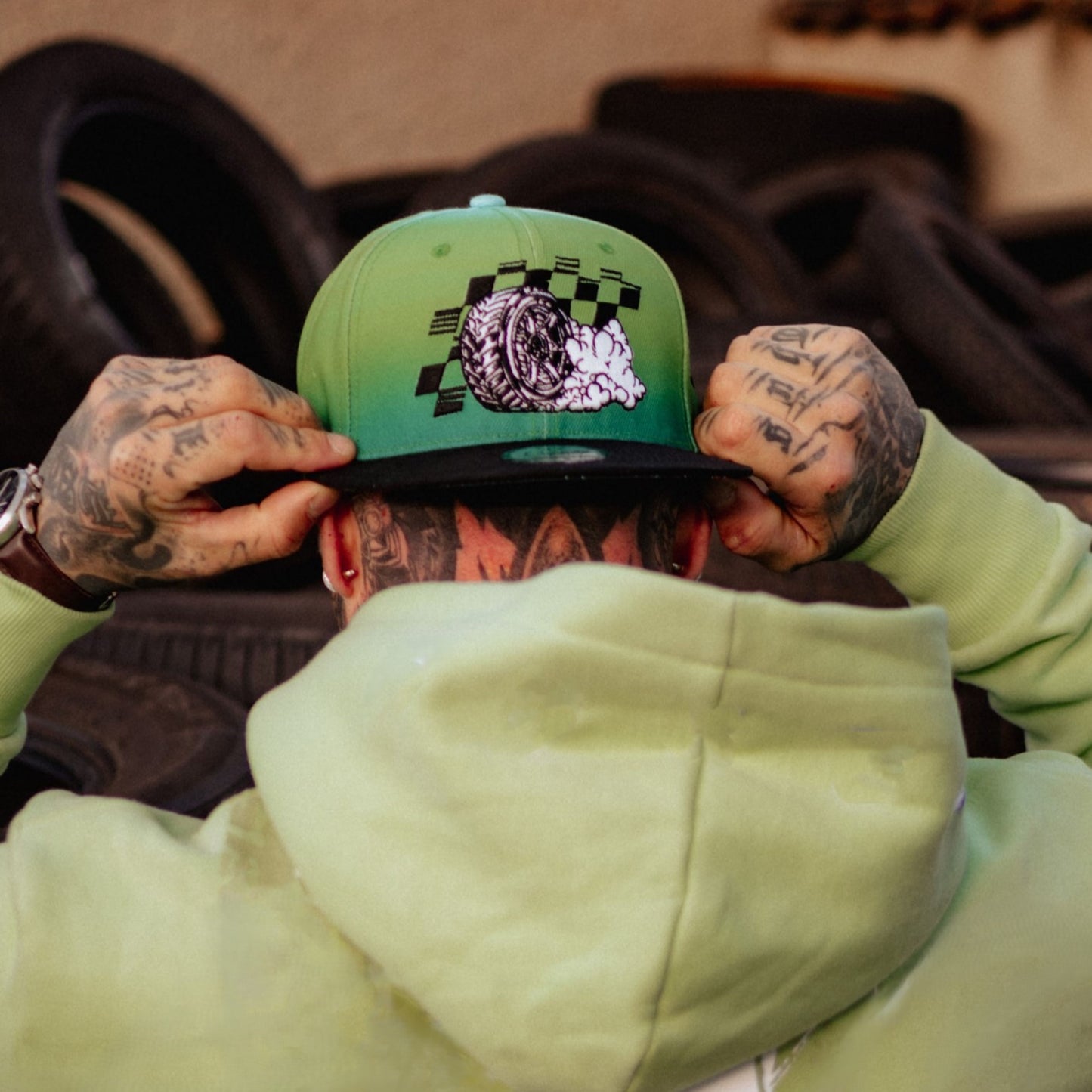 Capiche Drift Snapback - Green Ombre