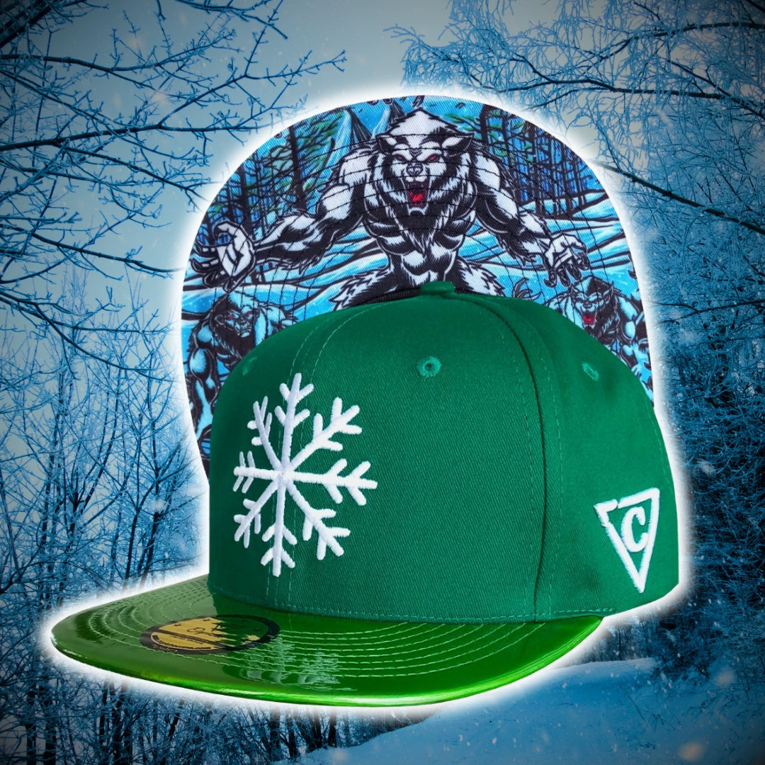 Limited Christmas Snapback Green Ice Beast from Capiche Caps