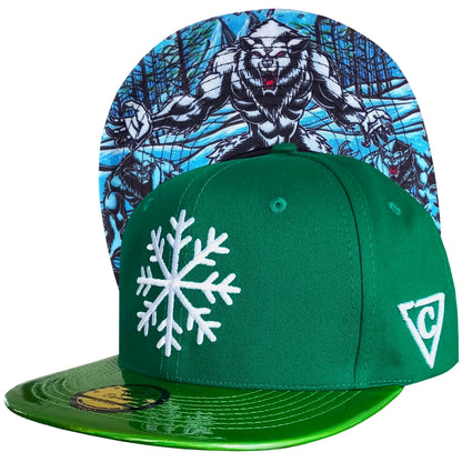 Limited Christmas Snapback Green Ice Beast from Capiche Caps