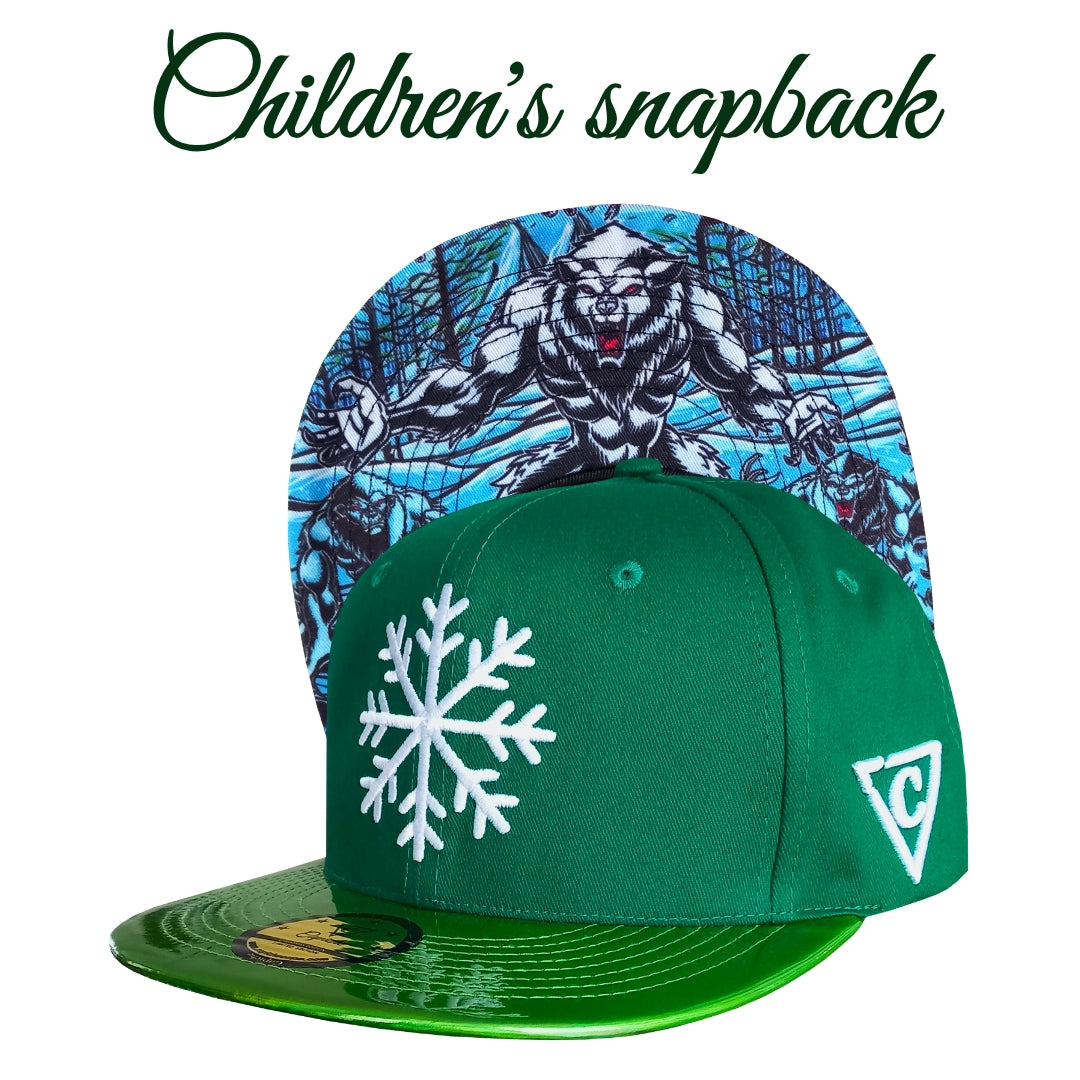 Limited Christmas Snapback Green Ice Beast Child Size from Capiche Caps