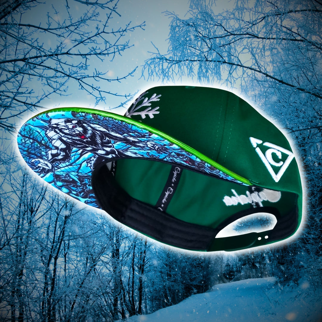 Limited Christmas Snapback Green Ice Beast from Capiche Caps