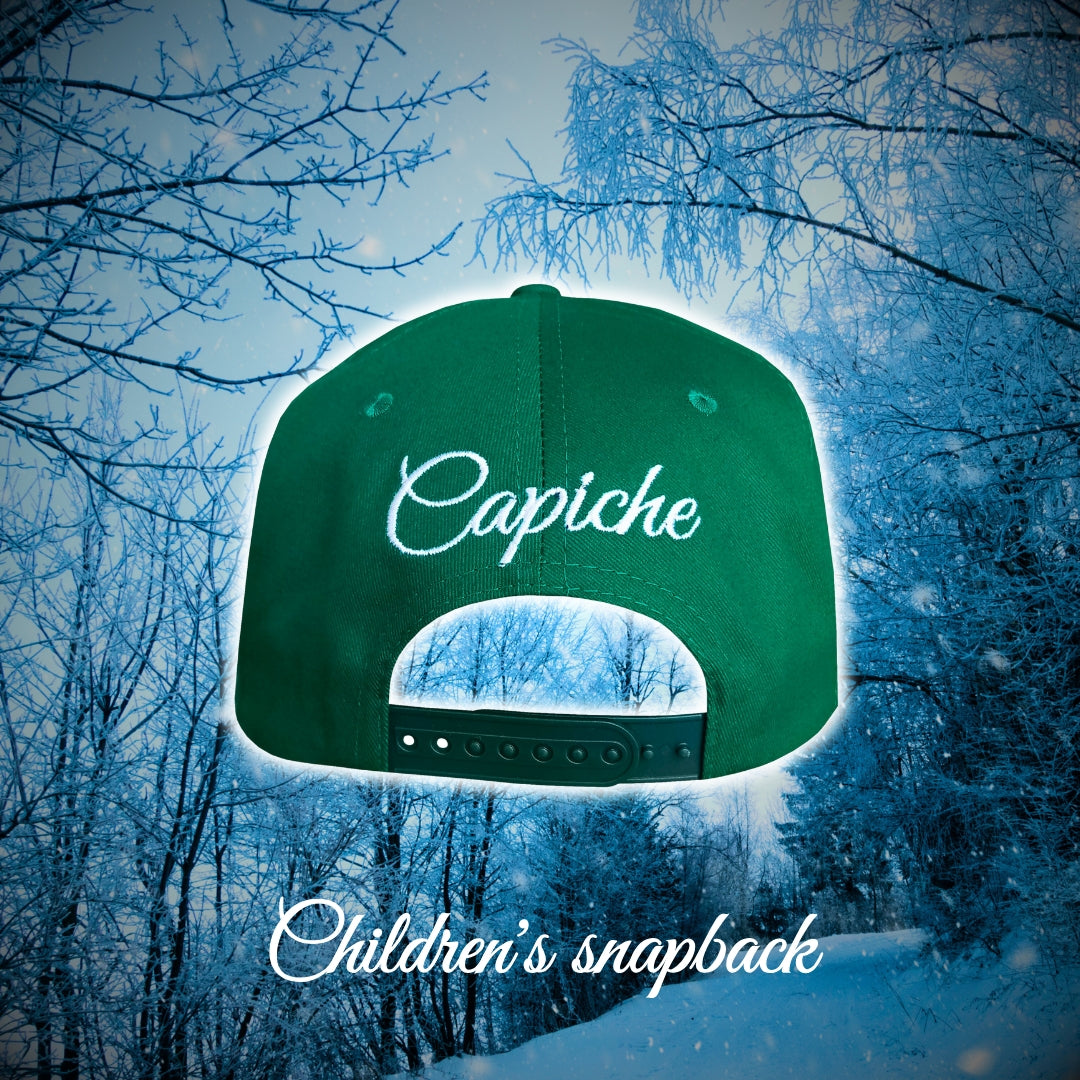 Limited Christmas Snapback Green Ice Beast Child Size from Capiche Caps