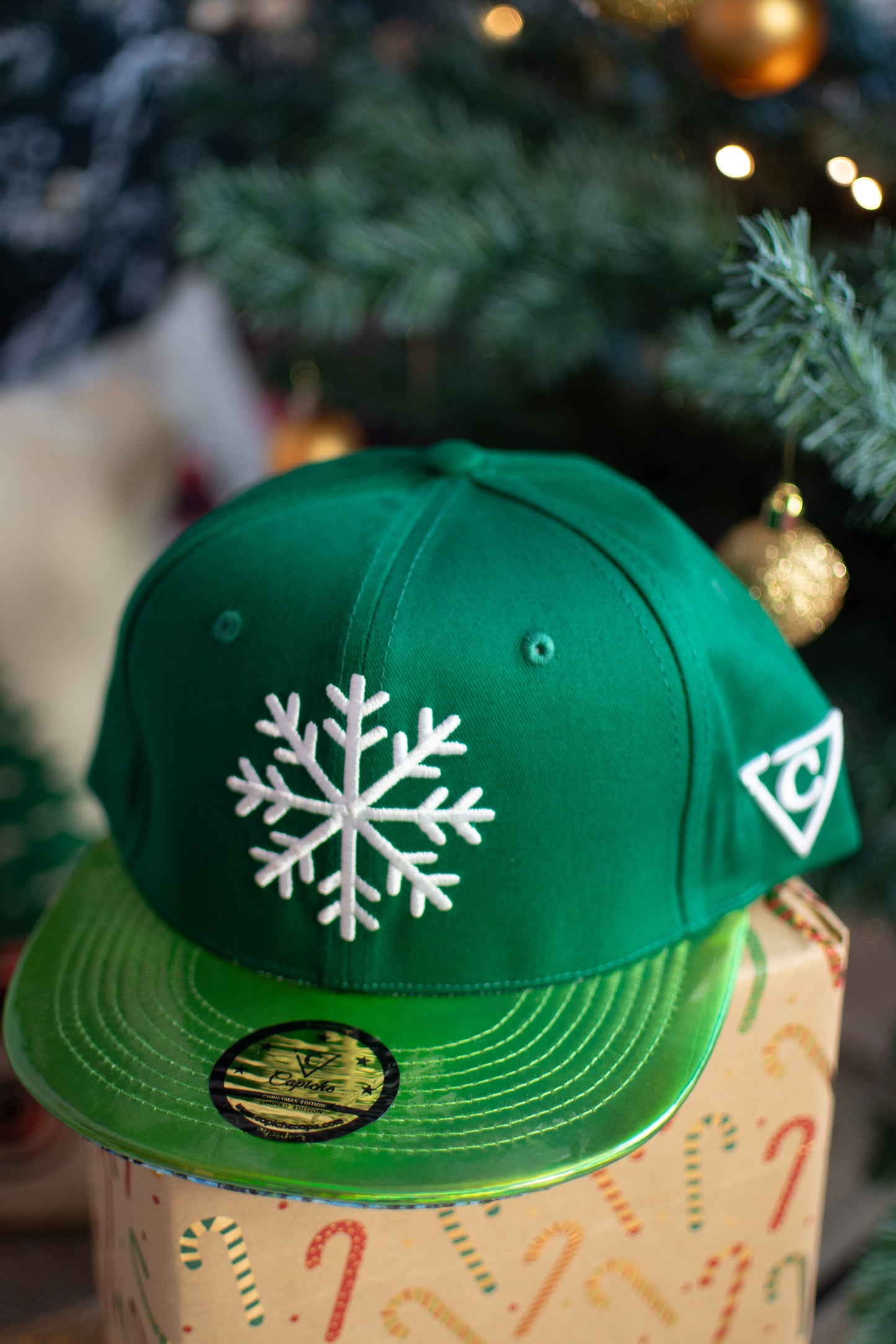 LIMITED Christmas Snapback Ice Beast Child Size - Green/Holographic