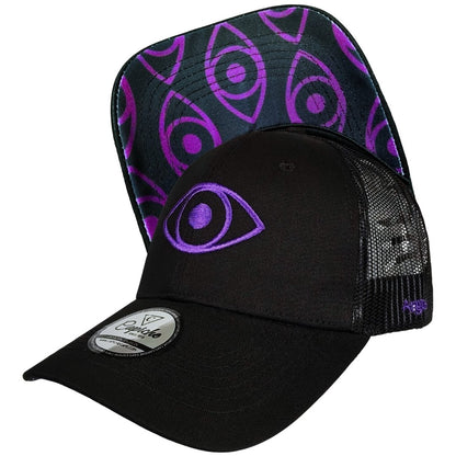 Clean Greek Argus Trucker Cap - Black