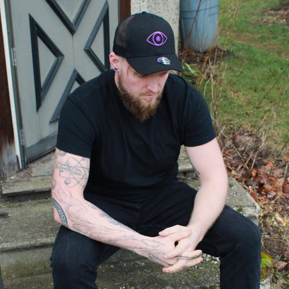 Clean Greek Argus Trucker Cap - Black