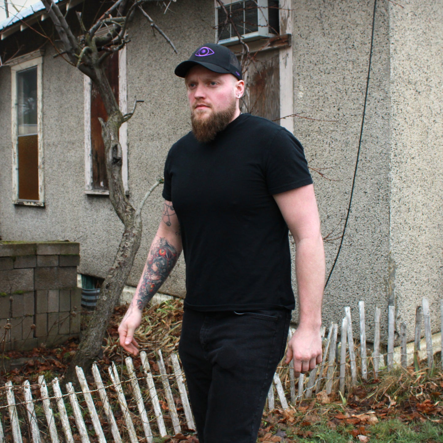 Clean Greek Argus Trucker Cap - Black