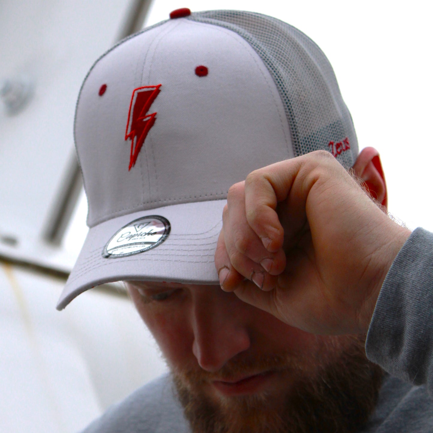 Cappellino Trucker Clean Greek Zeus - Grigio