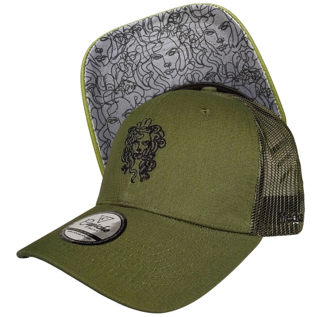 Cappellino Trucker Clean Greek Medusa - Verde