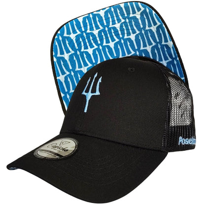 Clean Greek Poseidon Trucker Cap - Black