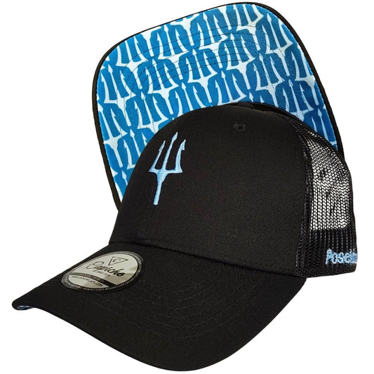 Clean Greek Poseidon Trucker Cap - Black
