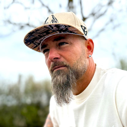 Cowboy Duel Snapback - Beiges Wildleder