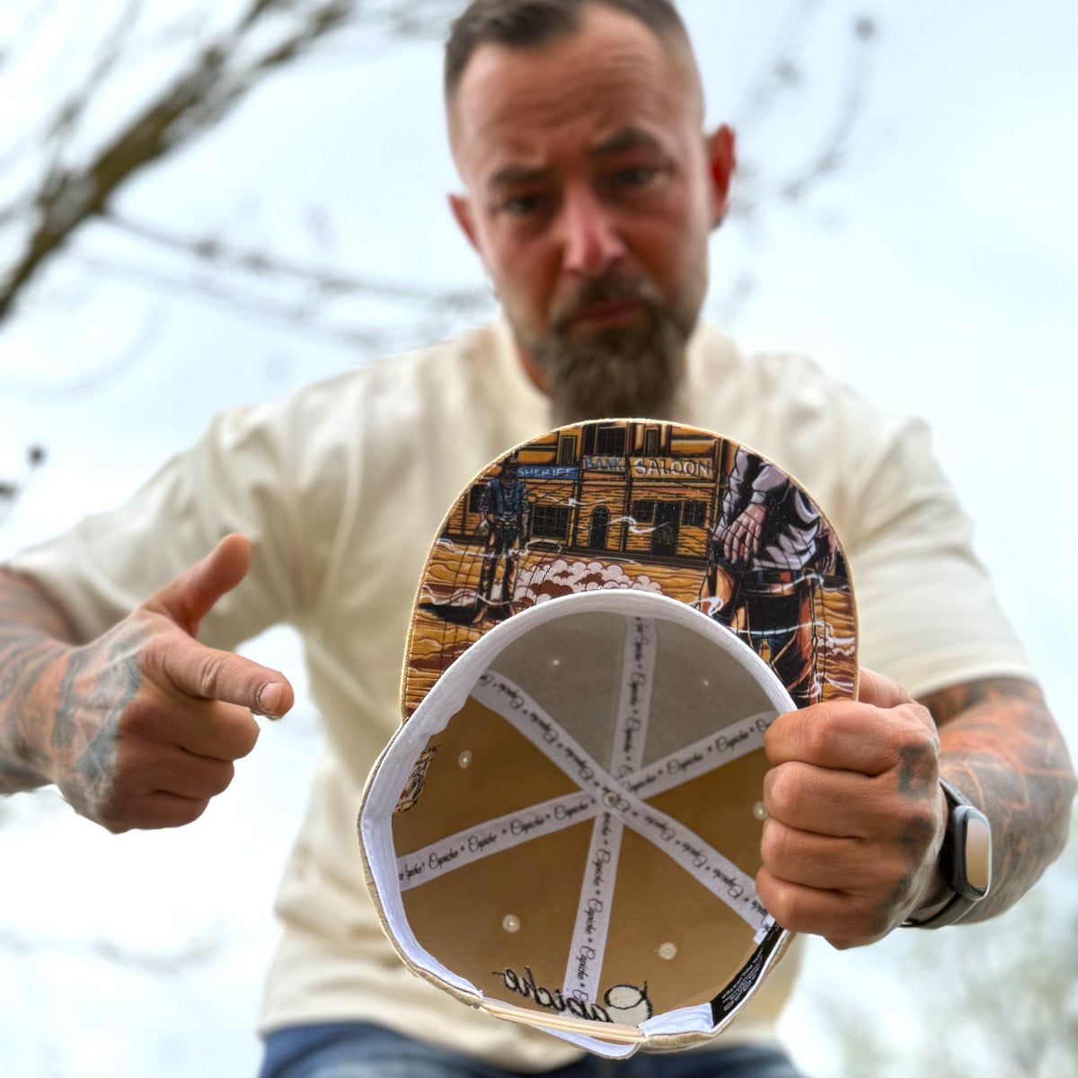 Cowboy Duel Snapback - Beiges Wildleder