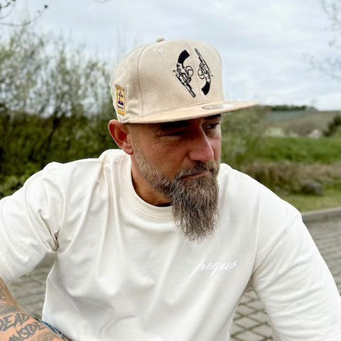 Cowboy Duel Snapback - Beiges Wildleder